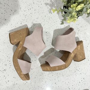 TOMS Women's Majorca Platform Shoes Blush Pink Size 10 TS suede